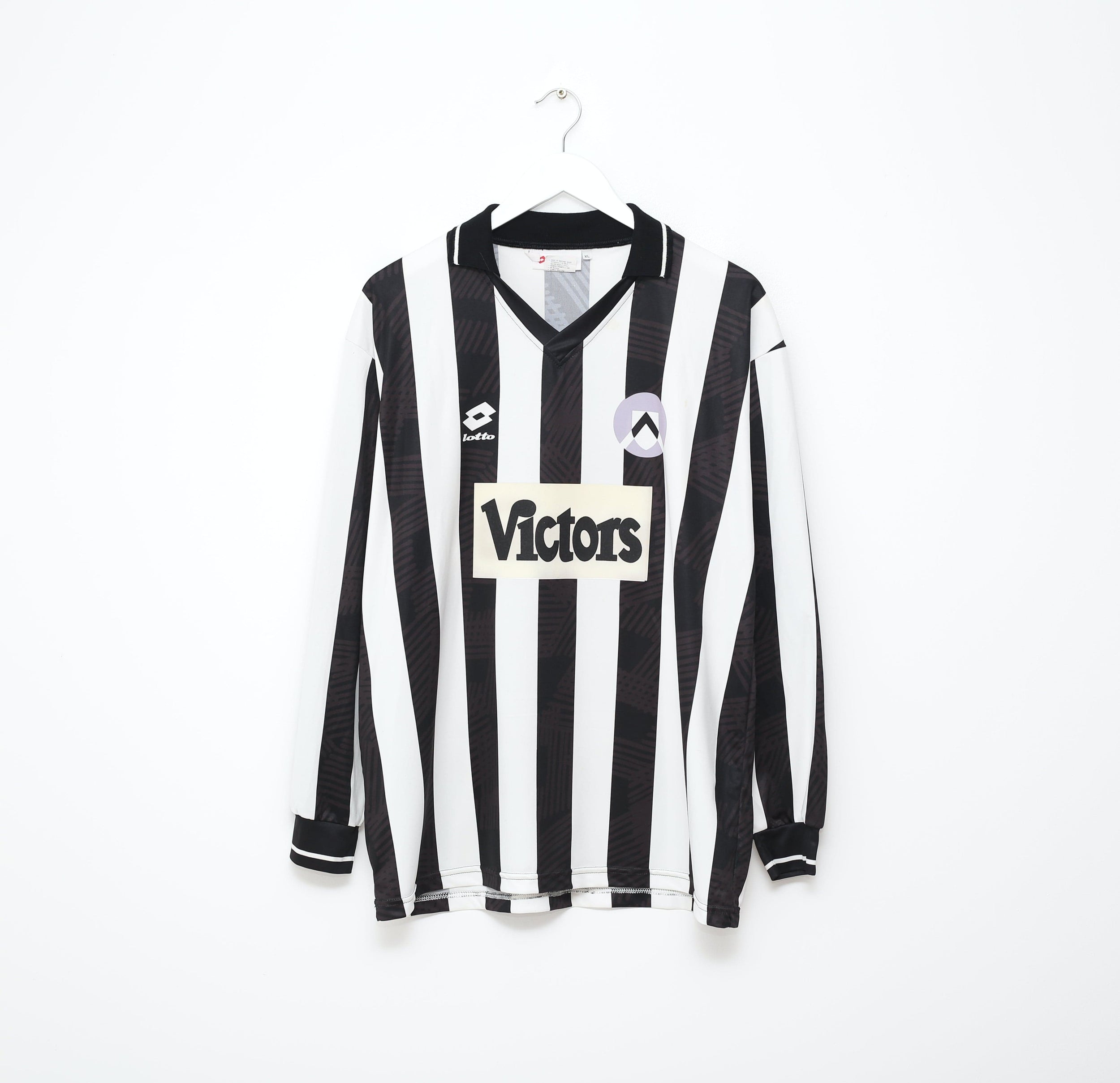 1993/94 BRANCA #9 Udinese Vintage Lotto Long Sleeve Home Football Shirt (L/XL)