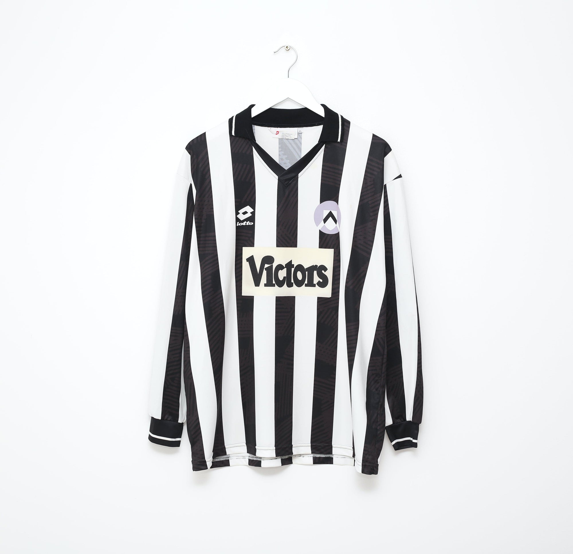 1993/94 BRANCA #9 Udinese Vintage Lotto Long Sleeve Home Football Shirt (L/XL)