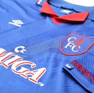 1993/94 HODDLE #20 Chelsea Vintage Umbro Home Football Shirt Jersey (XL)