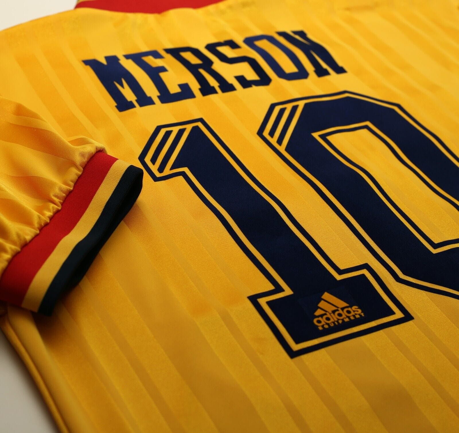 1993/94 MERSON #10 Arsenal Retro adidas Equipment Away Football Shirt (S/M)