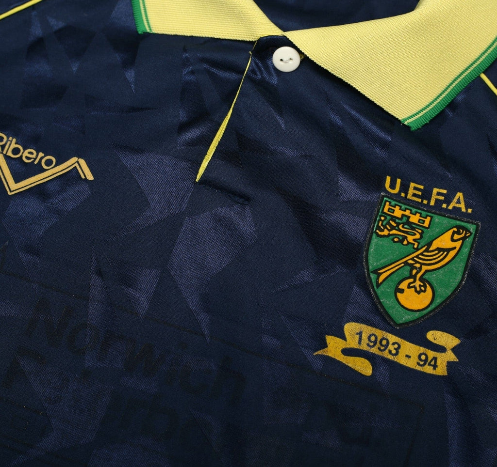 1993/94 NORWICH CITY Vintage Ribero UEFA Cup Away Shirt (S)