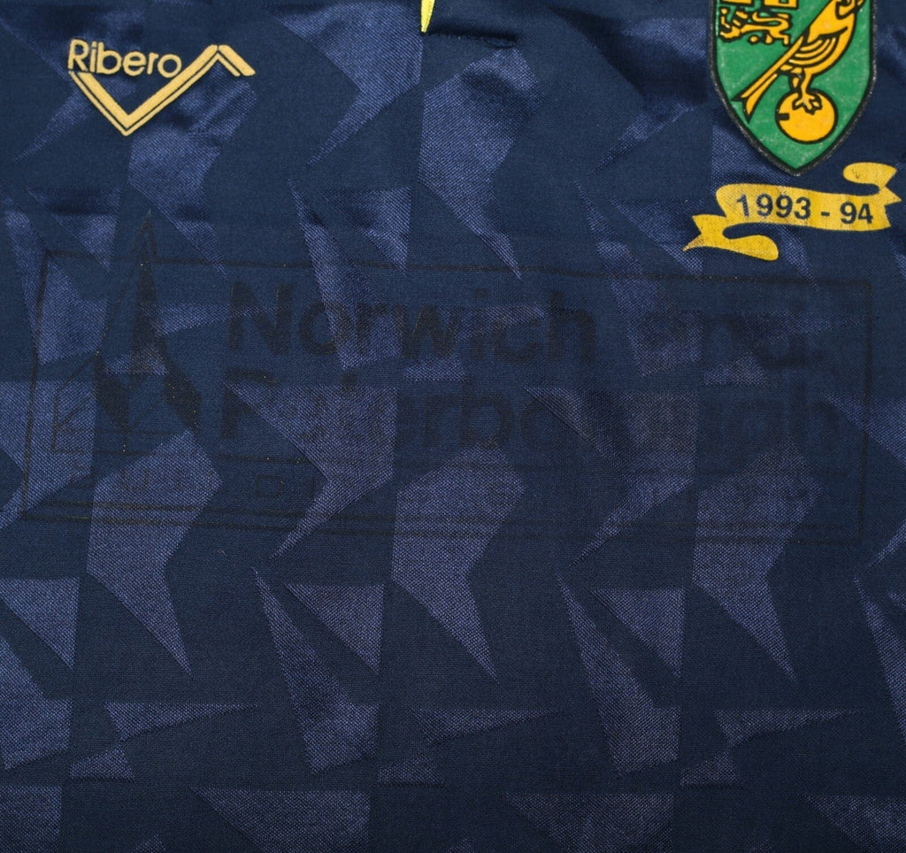 1993/94 NORWICH CITY Vintage Ribero UEFA Cup Away Shirt (S)