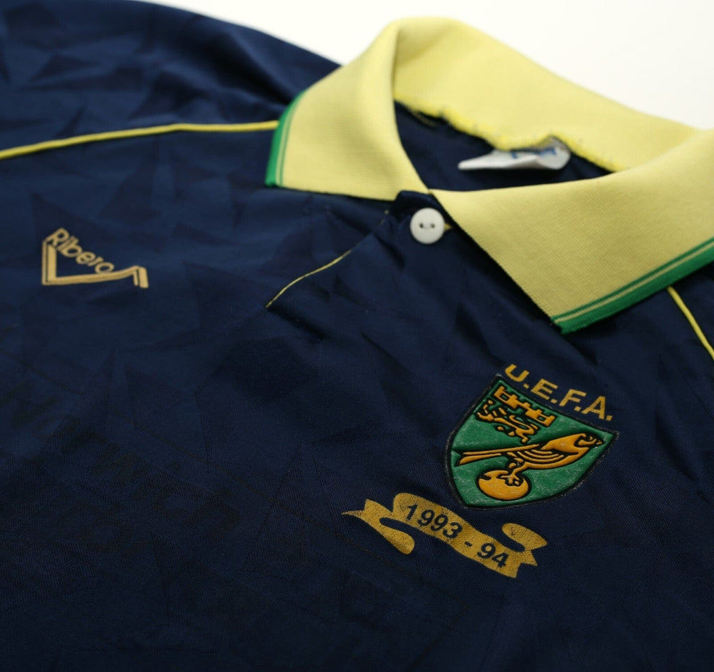 1993/94 NORWICH CITY Vintage Ribero UEFA Cup Away Shirt (S)
