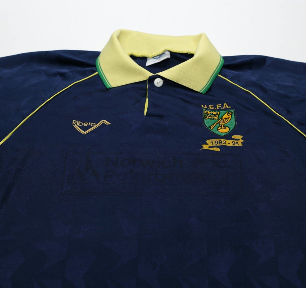 1993/94 NORWICH CITY Vintage Ribero UEFA Cup Away Shirt (S)