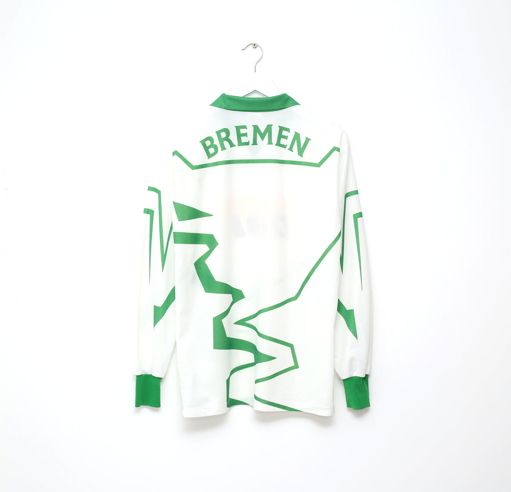 1993/94 WERDER BREMEN Vintage PUMA L/S Home Football Shirt (M)