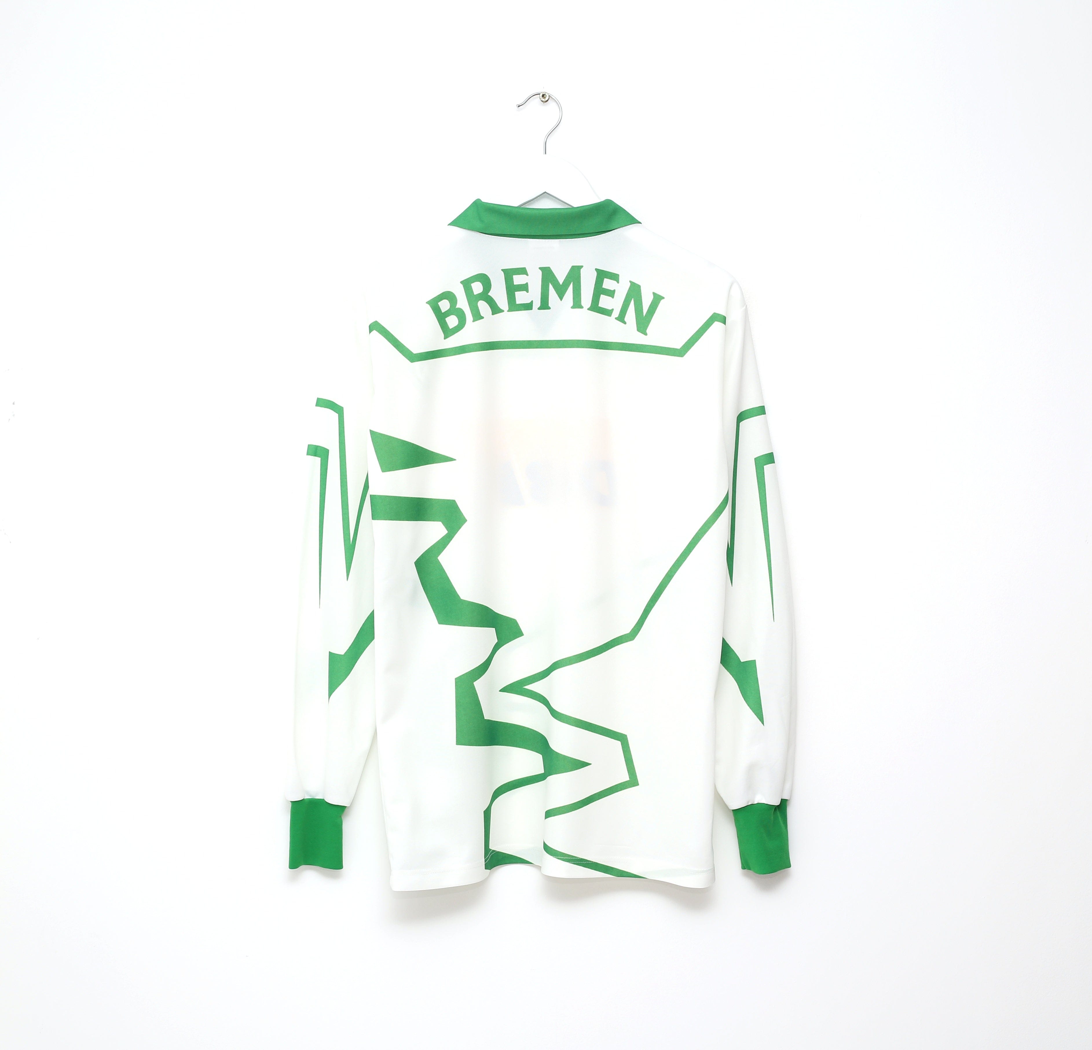 1993/94 WERDER BREMEN Vintage PUMA L/S Home Football Shirt (M)