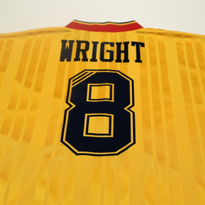 1993/94 Wright #8 Arsenal Retro adidas Equipment Away Football Shirt (M/L)