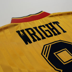 1993/94 Wright #8 Arsenal Retro adidas Equipment Away Football Shirt (M/L)
