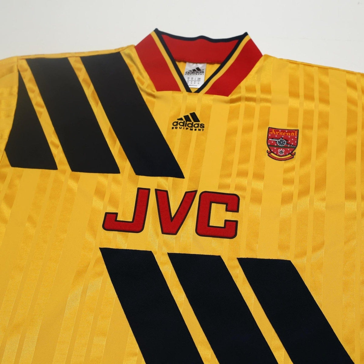 1993/94 Wright #8 Arsenal Retro adidas Equipment Away Football Shirt (M/L)