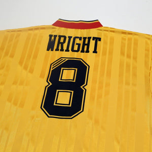 1993/94 Wright #8 Arsenal Retro adidas Equipment Away Football Shirt (M/L)