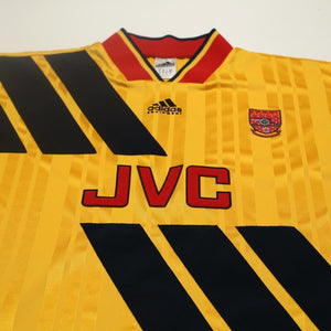 1993/94 Wright #8 Arsenal Retro adidas Equipment Away Football Shirt (M/L)