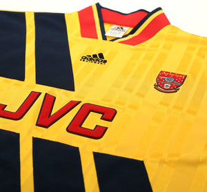 1993/94 WRIGHT #8 Arsenal Retro adidas Equipment Away Football Shirt (M/L)