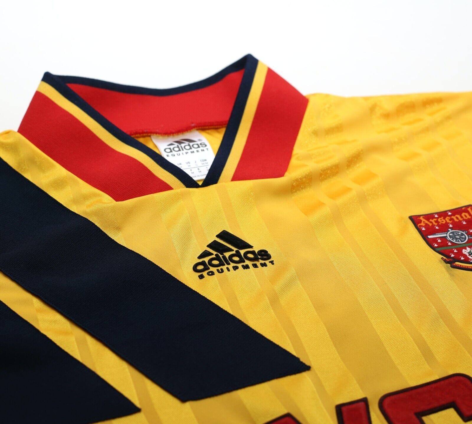 1993/94 WRIGHT #8 Arsenal Retro adidas Equipment Away Football Shirt (M/L)