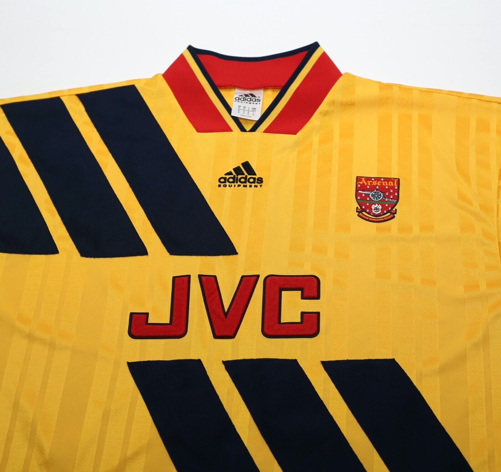 1993/94 WRIGHT #8 Arsenal Retro adidas Equipment Away Football Shirt (M/L)