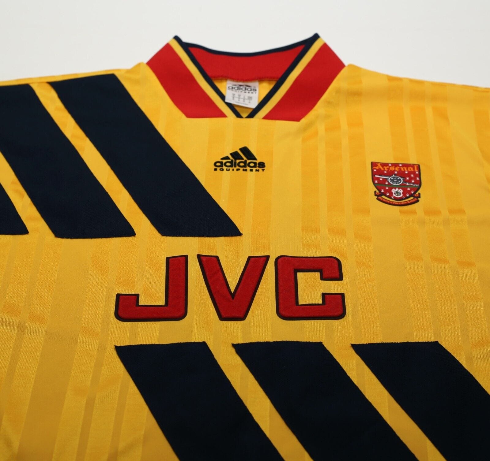 1993/94 WRIGHT #8 Arsenal Retro adidas Equipment Away Football Shirt (M/L)