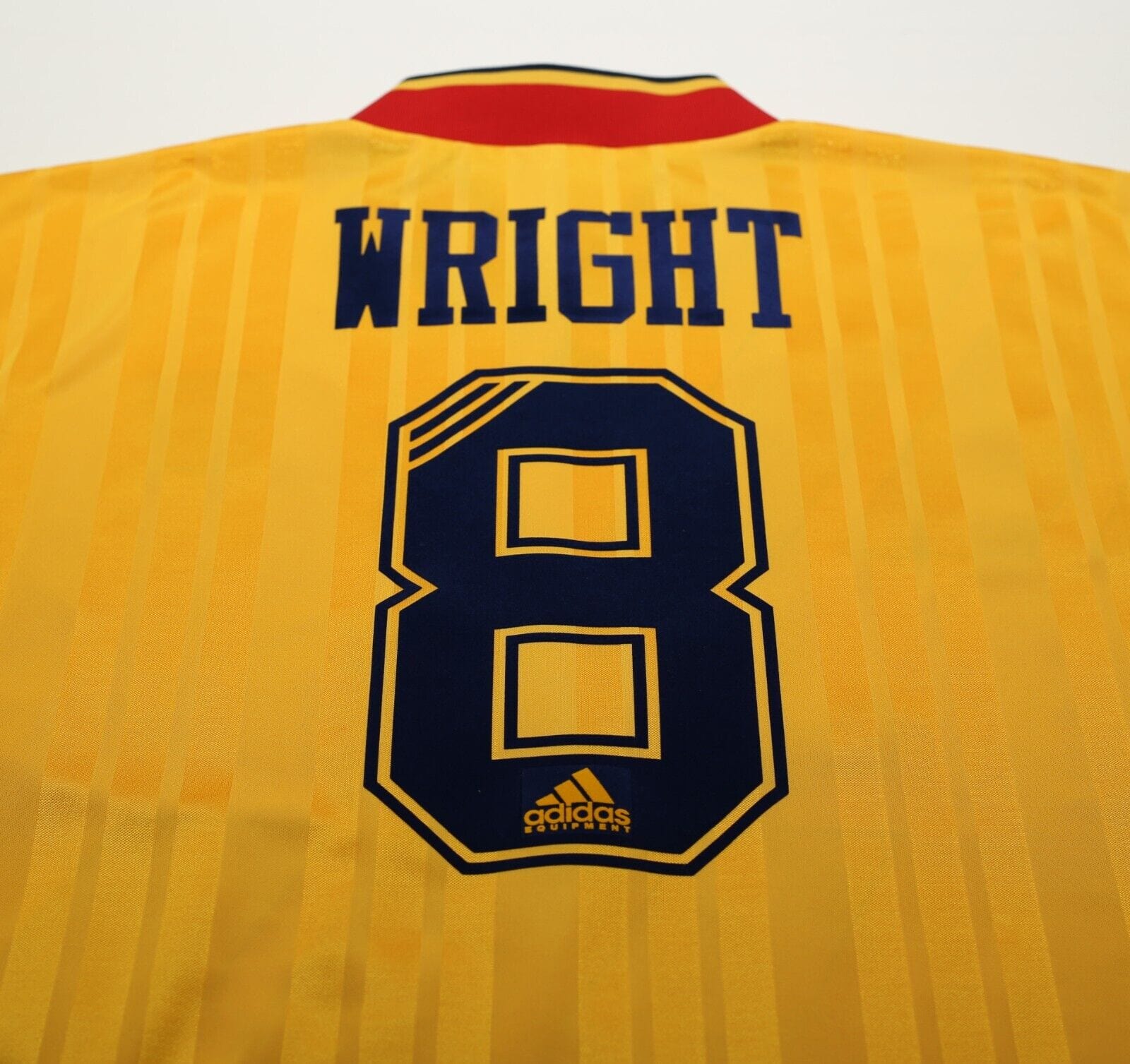 1993/94 WRIGHT #8 Arsenal Retro adidas Equipment Away Football Shirt (M/L)