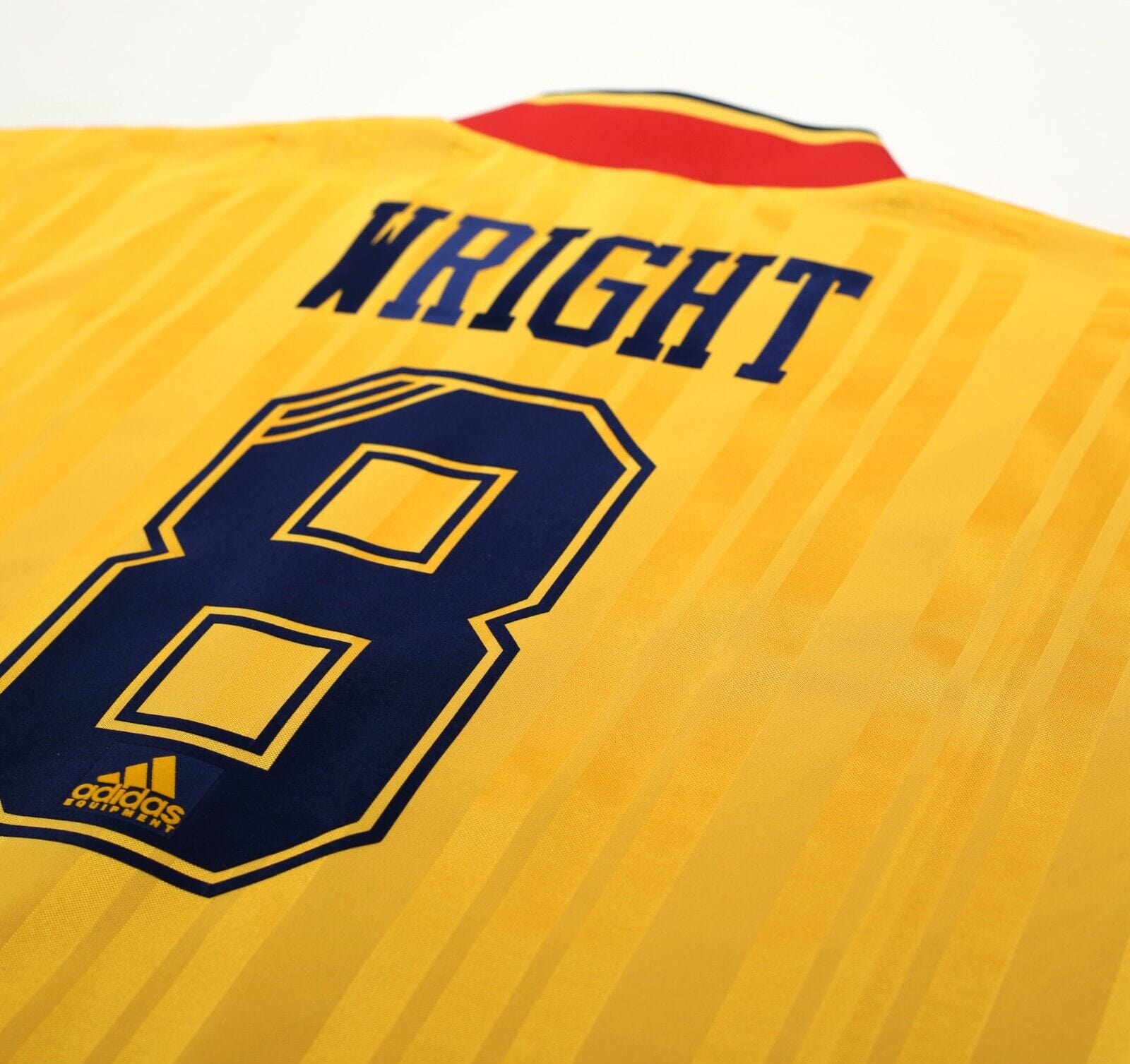 1993/94 WRIGHT #8 Arsenal Retro adidas Equipment Away Football Shirt (M/L)