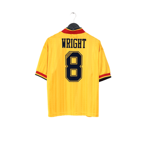 1993/94 Wright #8 Arsenal Retro adidas Equipment Away Football Shirt (S/M)