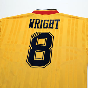 1993/94 Wright #8 Arsenal Retro adidas Equipment Away Football Shirt (S/M)