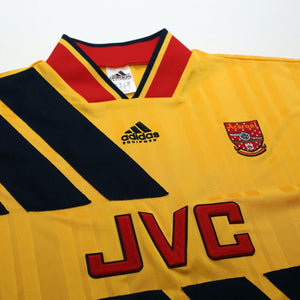 1993/94 Wright #8 Arsenal Retro adidas Equipment Away Football Shirt (S/M)