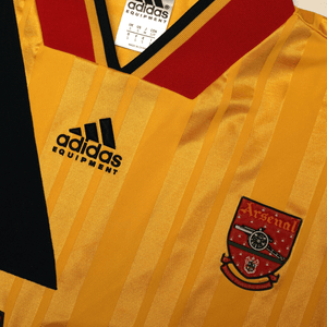 1993/94 Wright #8 Arsenal Retro adidas Equipment Away Football Shirt (S/M)
