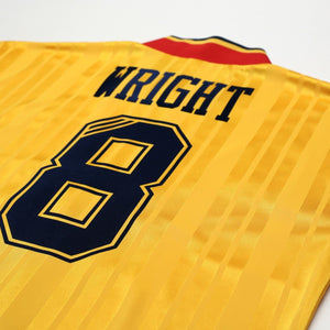 1993/94 Wright #8 Arsenal Retro adidas Equipment Away Football Shirt (S/M)