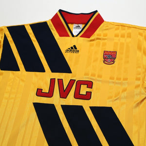 1993/94 Wright #8 Arsenal Retro adidas Equipment Away Football Shirt (S/M)