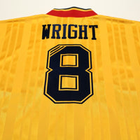 1993/94 Wright #8 Arsenal Retro adidas Equipment Away Football Shirt (S/M)