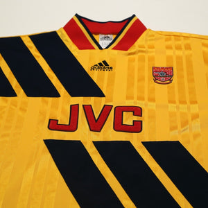 1993/94 Wright #8 Arsenal Retro adidas Equipment Away Football Shirt (S/M)
