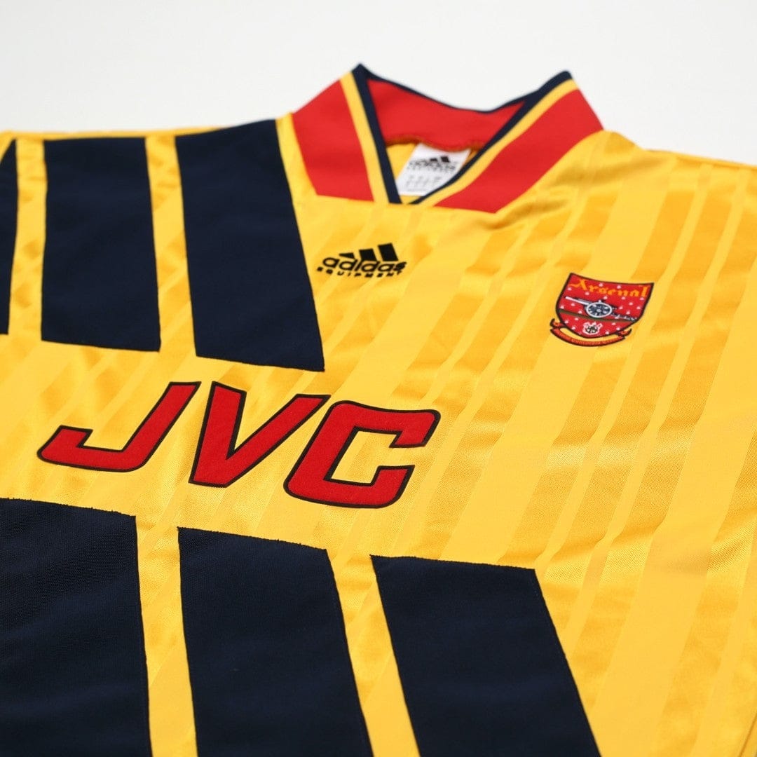 1993/94 Wright #8 Arsenal Retro adidas Equipment Away Football Shirt (S/M)