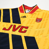 1993/94 Wright #8 Arsenal Retro adidas Equipment Away Football Shirt (S/M)