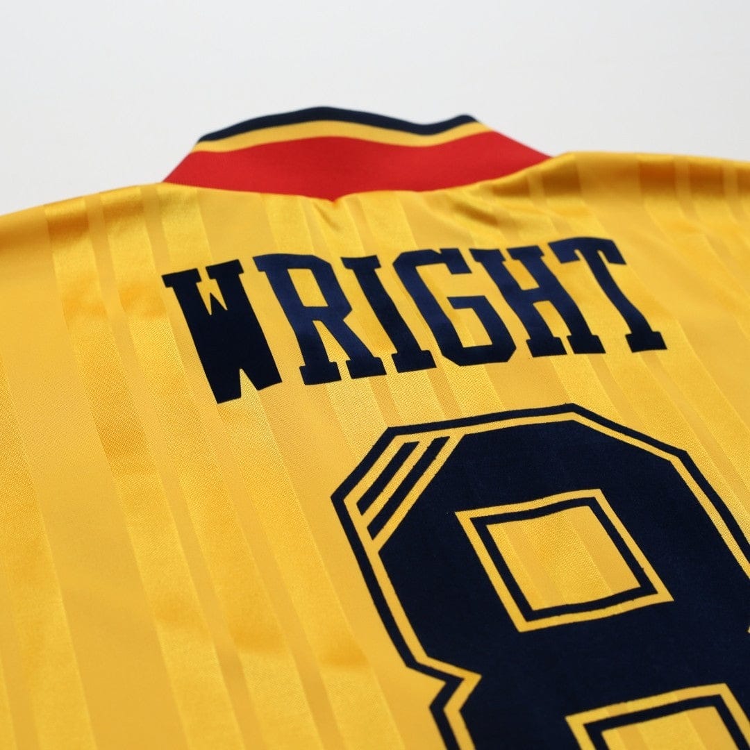1993/94 Wright #8 Arsenal Retro adidas Equipment Away Football Shirt (S/M)