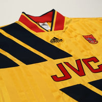 1993/94 Wright #8 Arsenal Retro adidas Equipment Away Football Shirt (S/M)