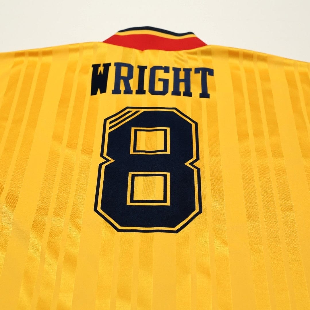 1993/94 Wright #8 Arsenal Retro adidas Equipment Away Football Shirt (S/M)