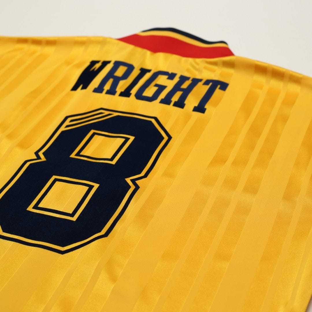 1993/94 Wright #8 Arsenal Retro adidas Equipment Away Football Shirt (S/M)