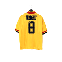1993/94 Wright #8 Arsenal Retro adidas Equipment Away Football Shirt (S/M)