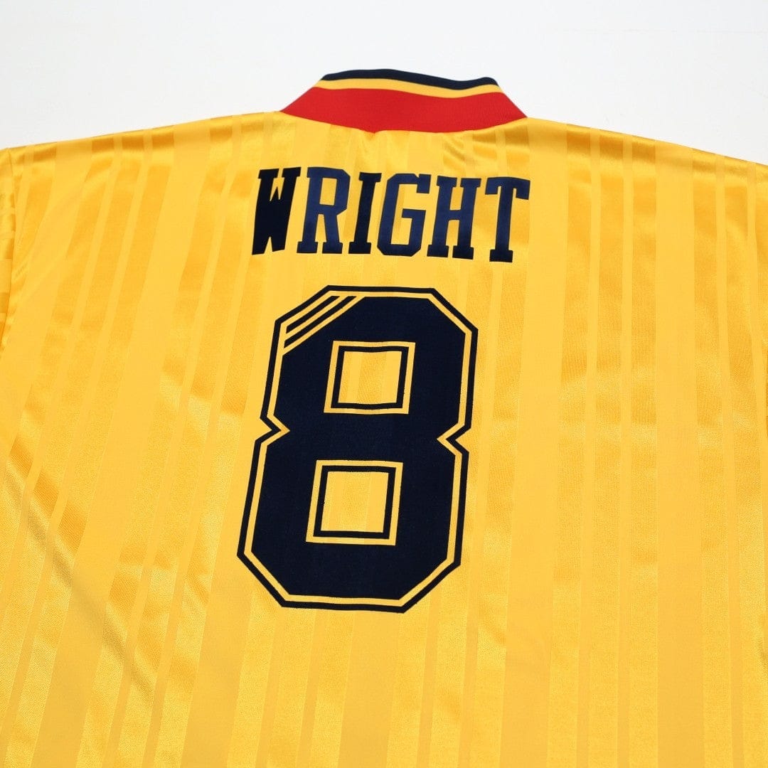 1993/94 Wright #8 Arsenal Retro adidas Equipment Away Football Shirt (S/M)