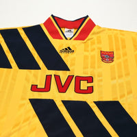 1993/94 Wright #8 Arsenal Retro adidas Equipment Away Football Shirt (S/M)