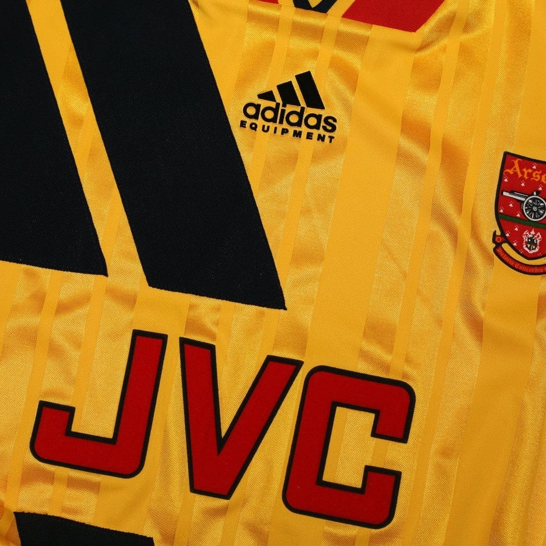 1993/94 Wright #8 Arsenal Retro adidas Equipment Away Football Shirt (S/M)