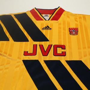 1993/94 Wright #8 Arsenal Retro adidas Equipment Away Football Shirt (S/M)