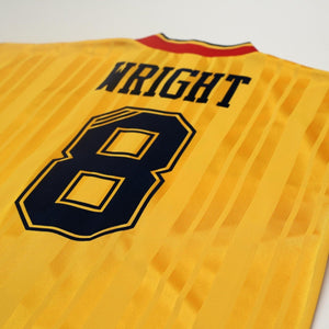 1993/94 Wright #8 Arsenal Retro adidas Equipment Away Football Shirt (S/M)