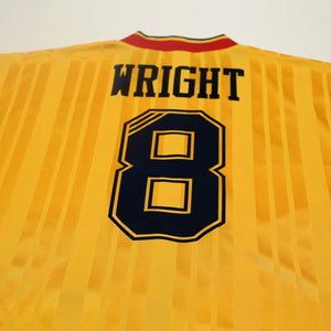 1993/94 Wright #8 Arsenal Retro adidas Equipment Away Football Shirt (S/M)