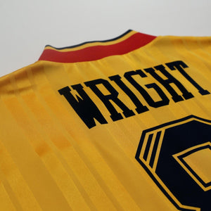 1993/94 Wright #8 Arsenal Retro adidas Equipment Away Football Shirt (S/M)