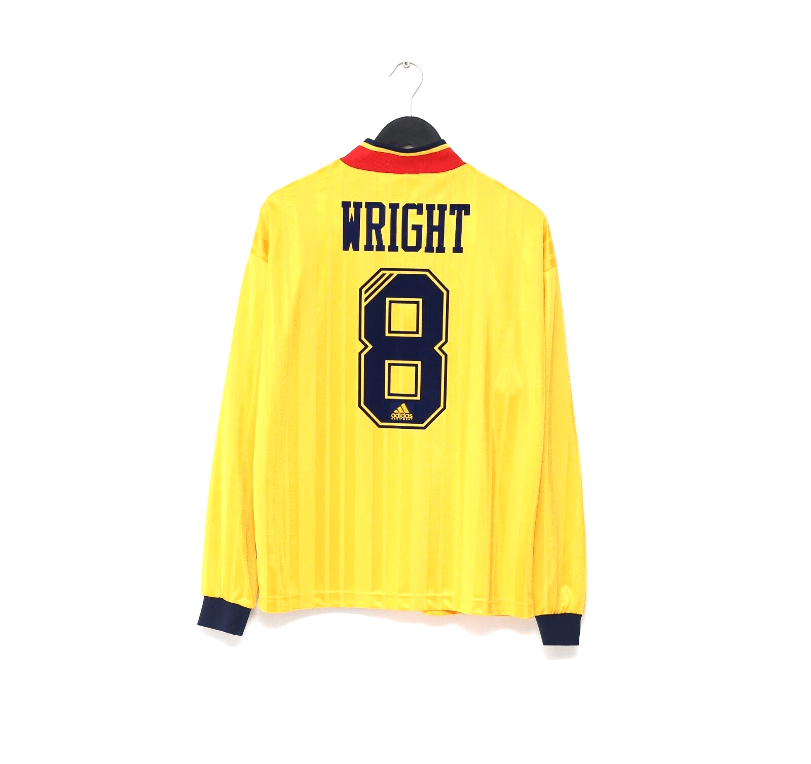 1993/94 WRIGHT #8 Arsenal Retro adidas Equipment Away Football Shirt (S/M)