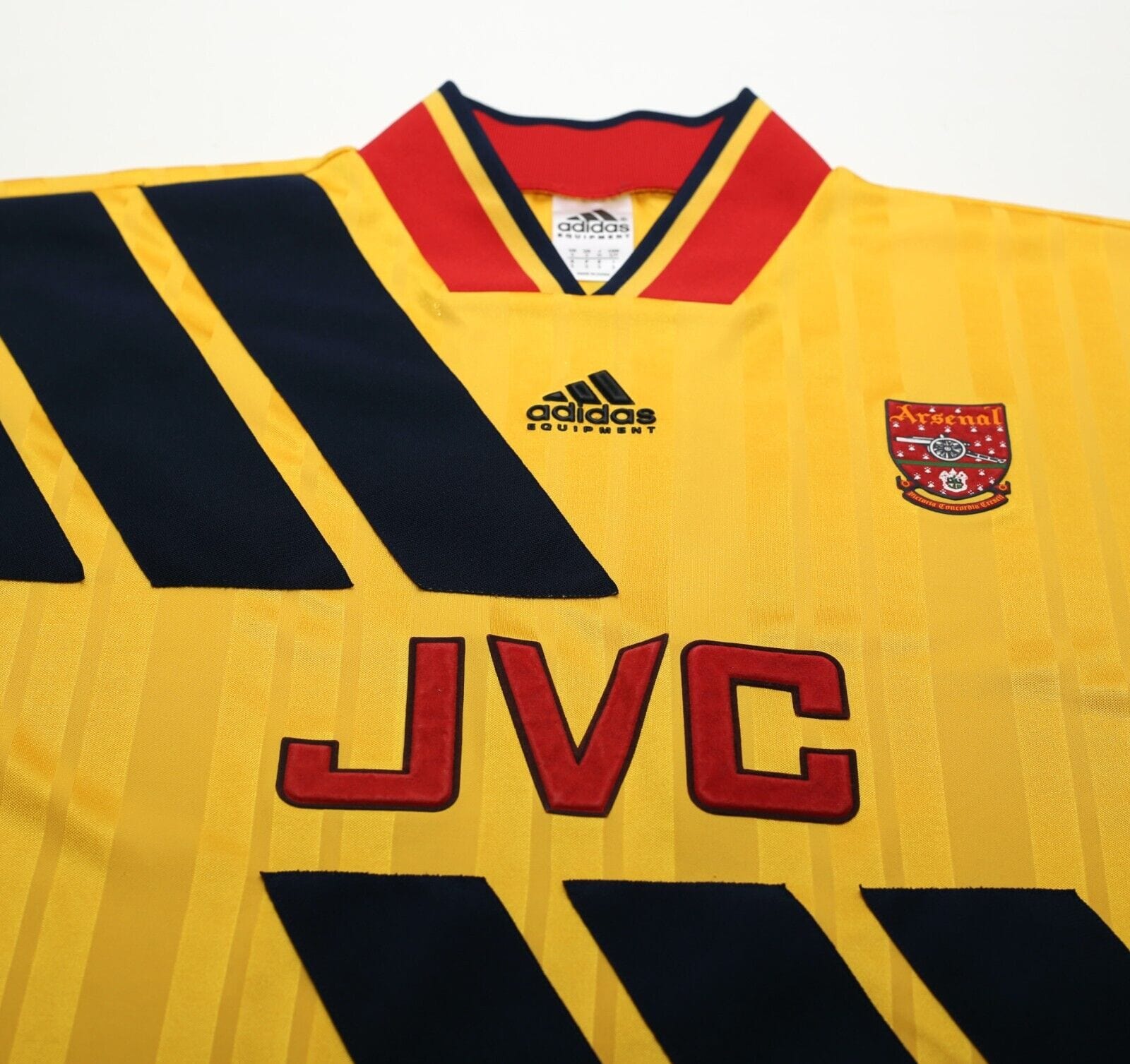 1993/94 WRIGHT #8 Arsenal Retro adidas Equipment Away Football Shirt (S/M)