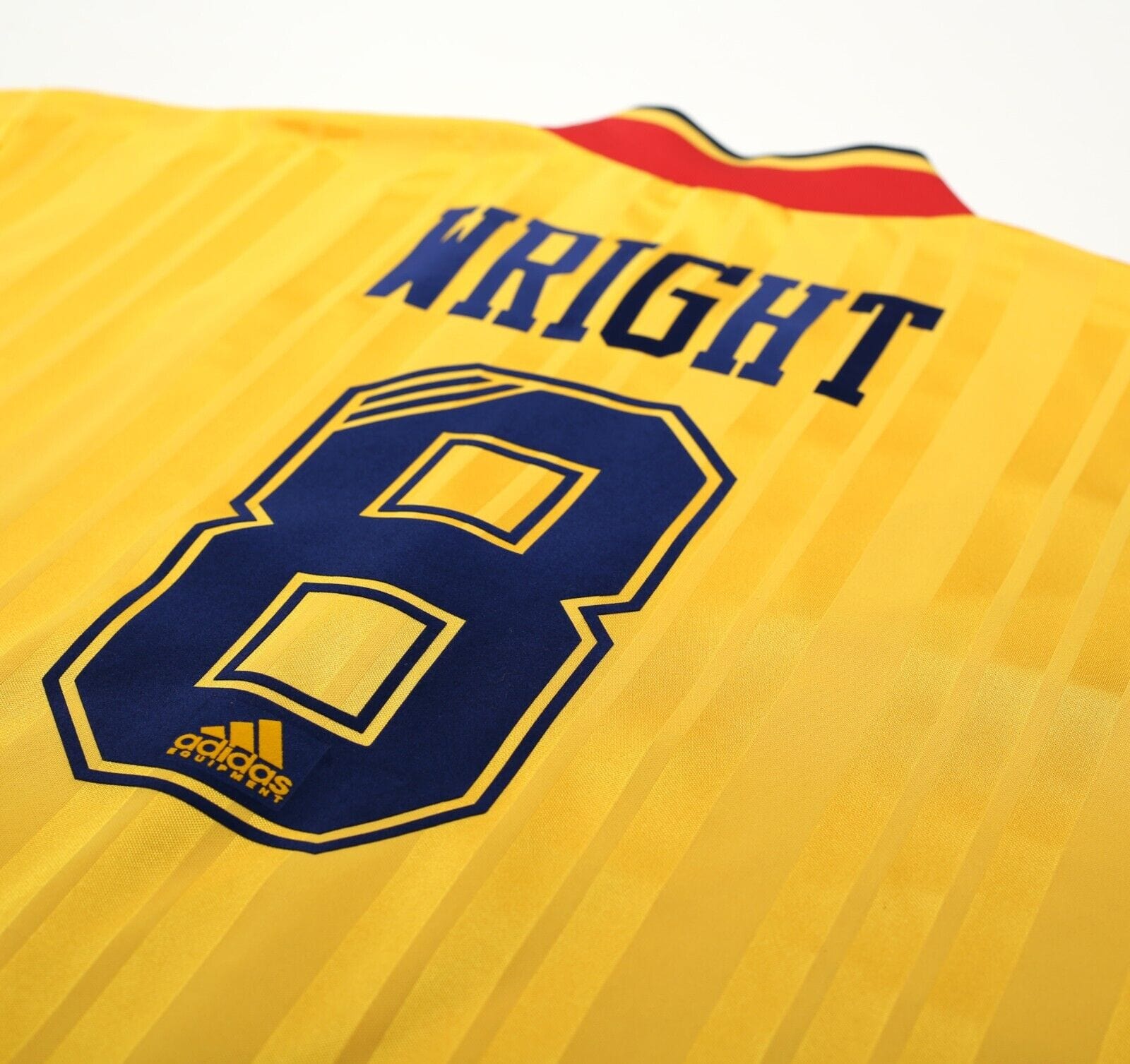 1993/94 WRIGHT #8 Arsenal Retro adidas Equipment Away Football Shirt (S/M)