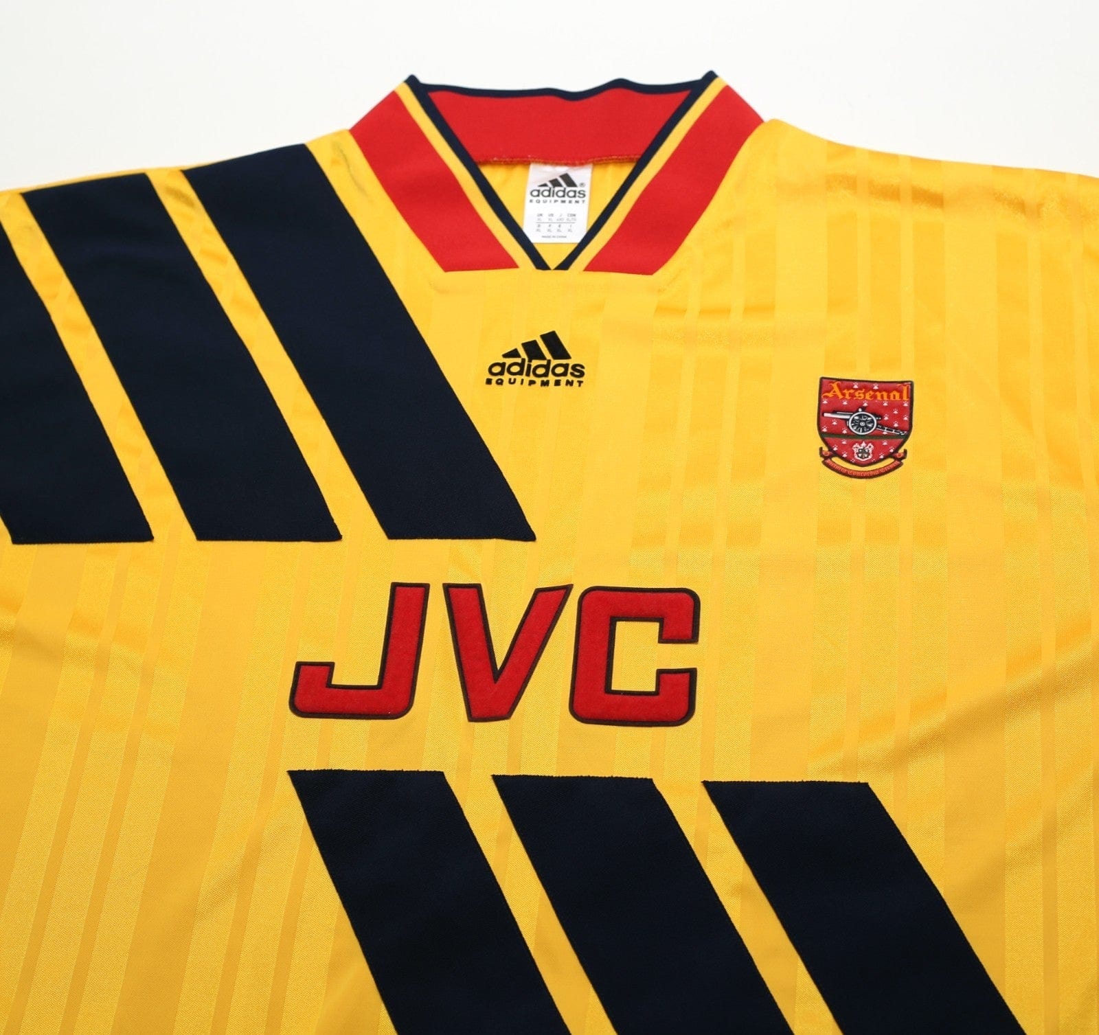 1993/94 WRIGHT #8 Arsenal Retro adidas Equipment Away Football Shirt (XL/XXL)