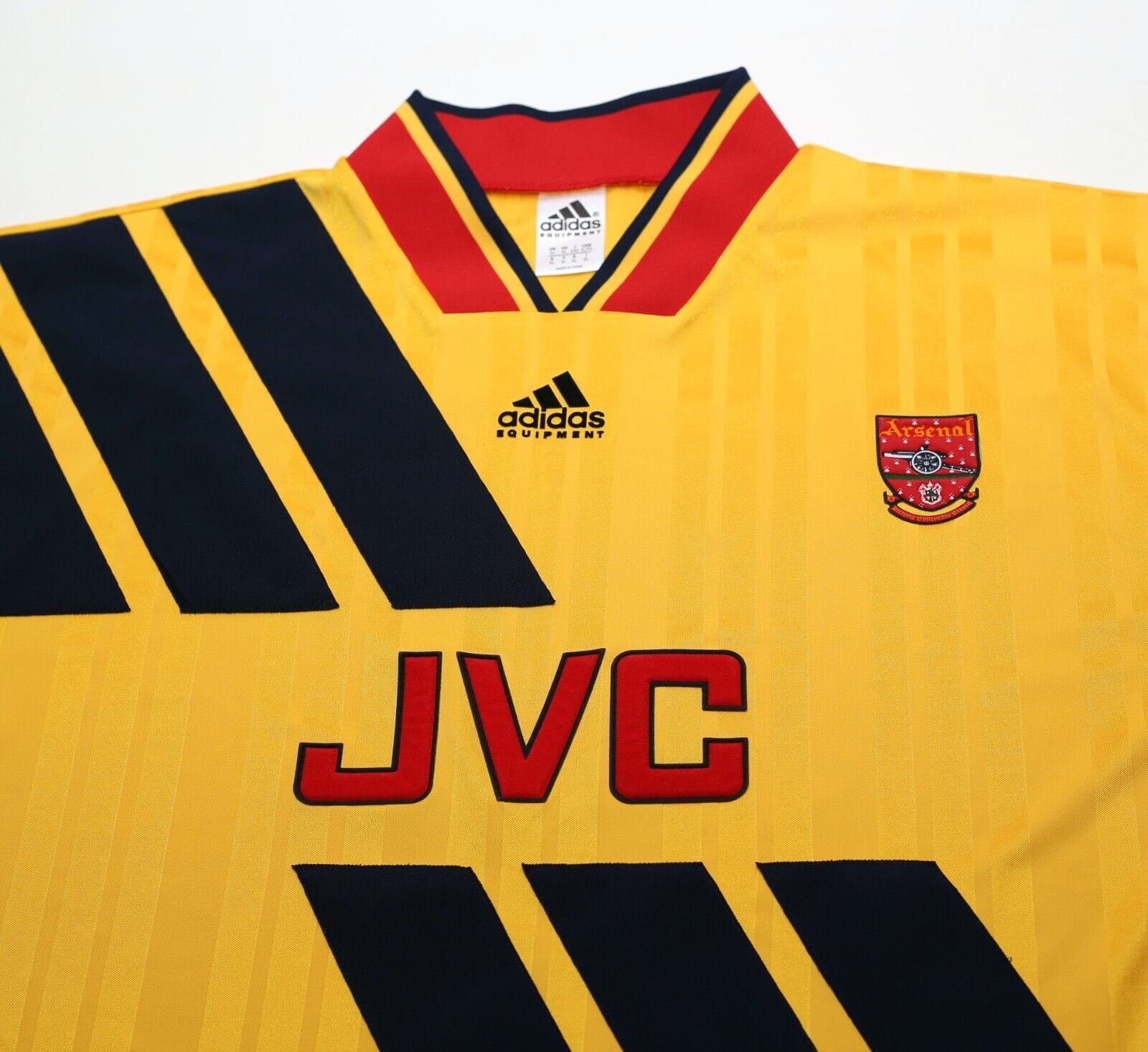 1993/94 WRIGHT #8 Arsenal Retro adidas Equipment Away Football Shirt (XL/XXL)
