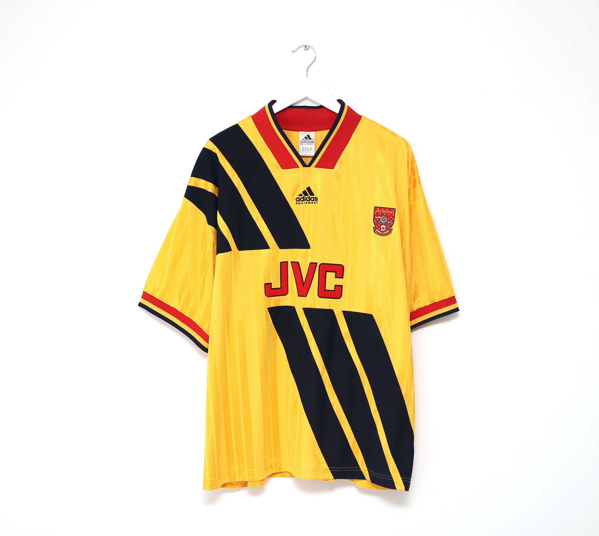 1993/94 WRIGHT #8 Arsenal Retro adidas Equipment Away Football Shirt (XXL)