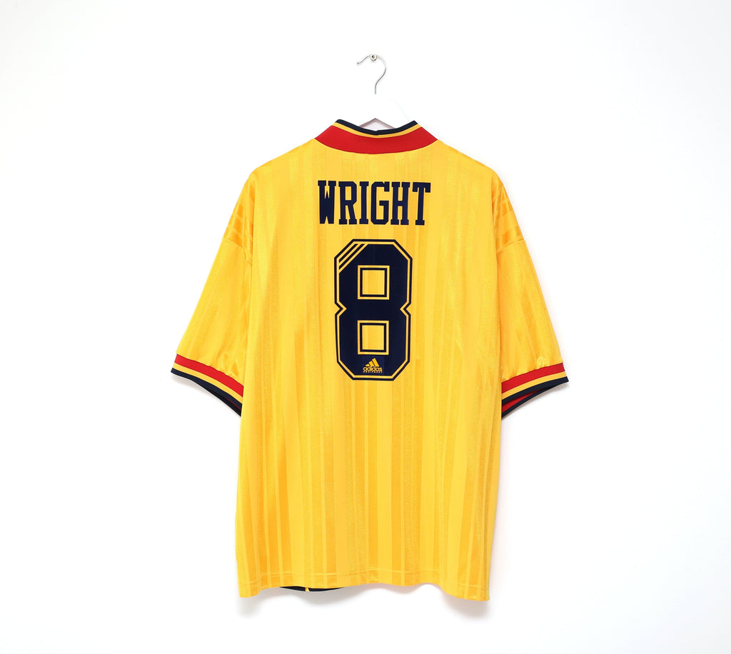 1993/94 WRIGHT #8 Arsenal Retro adidas Equipment Away Football